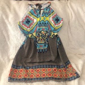 Festive print summer dress
